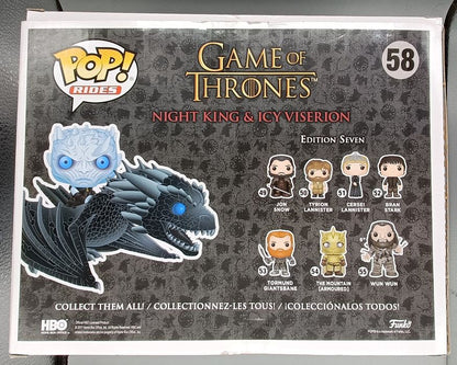 58 Night King & Icy Viserion Glow Game of Thrones Funko POP - Box Damaged