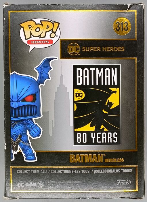 #313 Batman (Merciless) - Metallic - DC - Box Damaged Funko POP