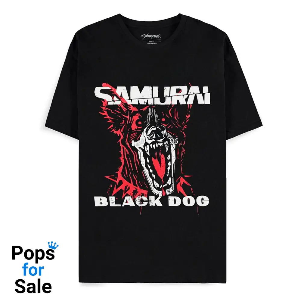 Cyberpunk 2077 T-Shirt Black Dog Samurai Album Art