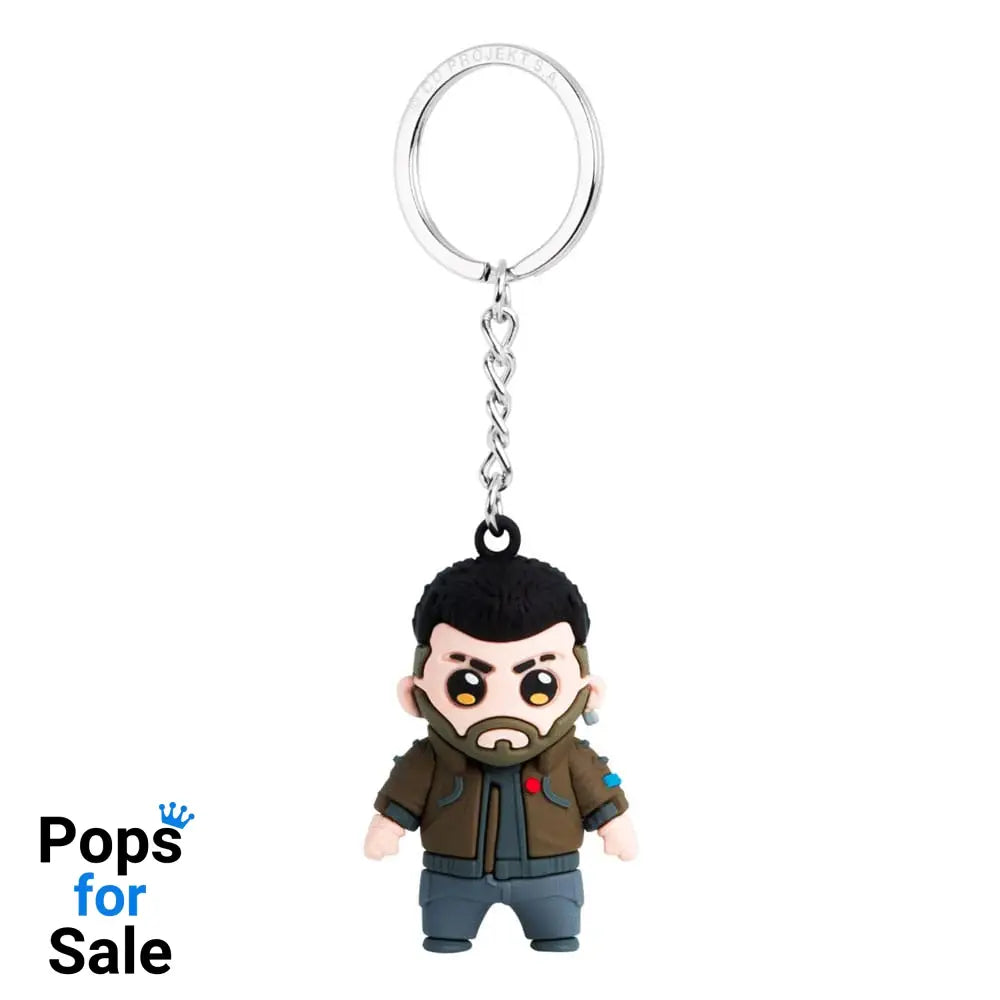 Cyberpunk 2077 Vinyl Keychain V-Male Keyrings