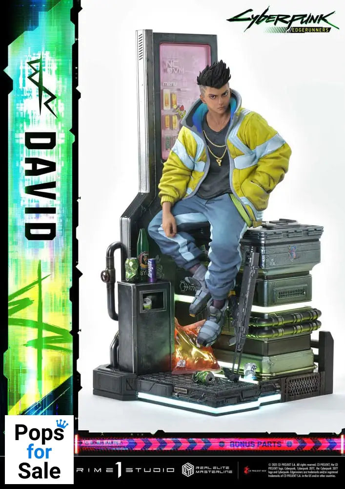 Cyberpunk: Edgerunners Real Elite Masterline Series Statue 1/4 David Deluxe Bonus Version 58 cm