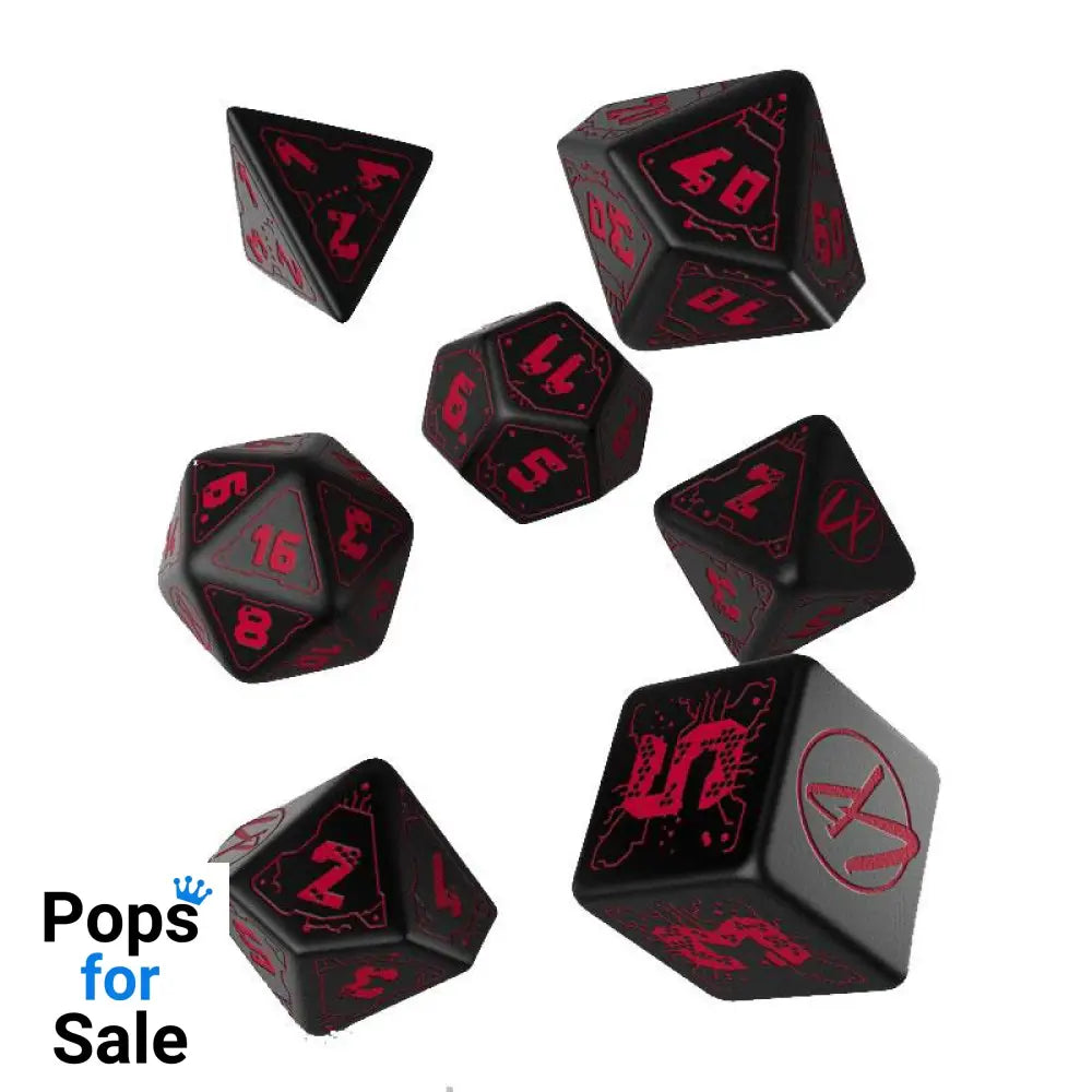 Cyberpunk Edition Dice Set Blood over Chrome (7)