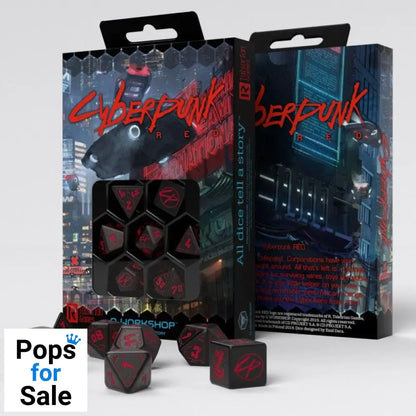 Cyberpunk Edition Dice Set Blood over Chrome (7)
