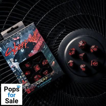 Cyberpunk Edition Dice Set Blood over Chrome (7)