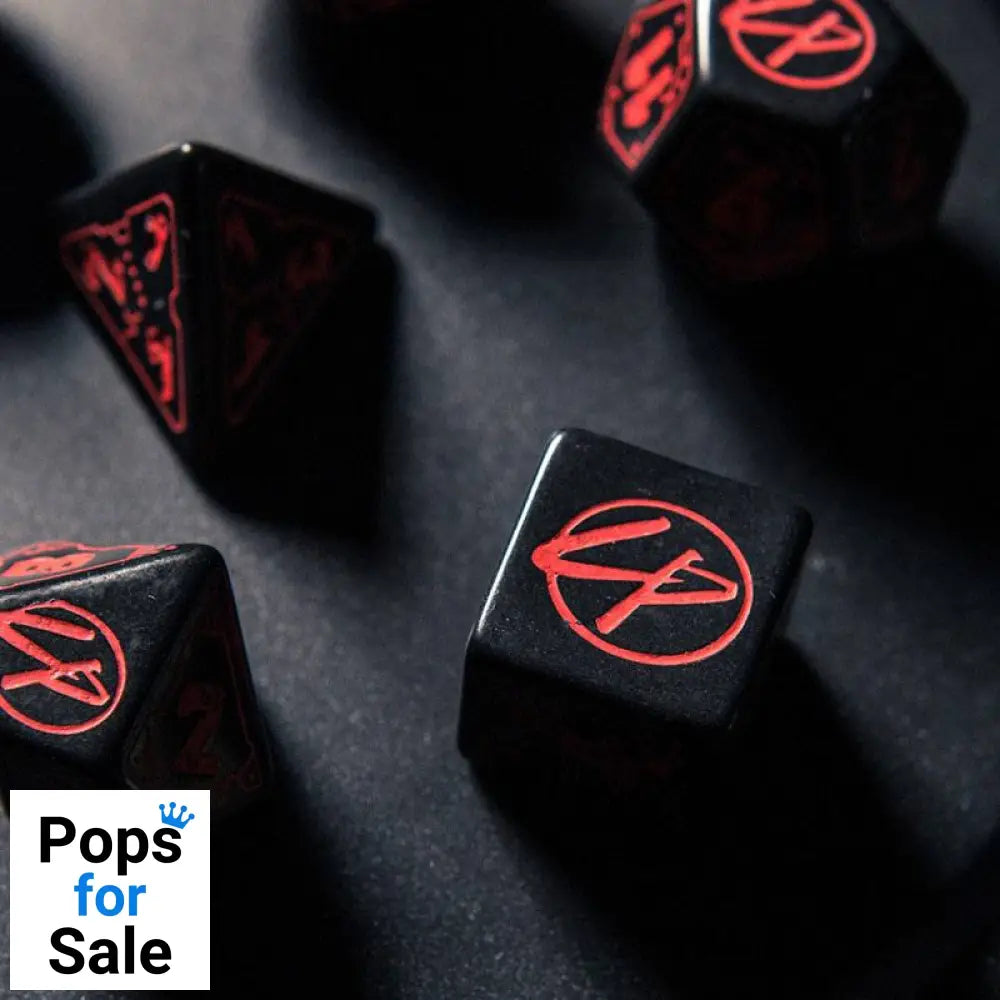 Cyberpunk Edition Dice Set Blood over Chrome (7)