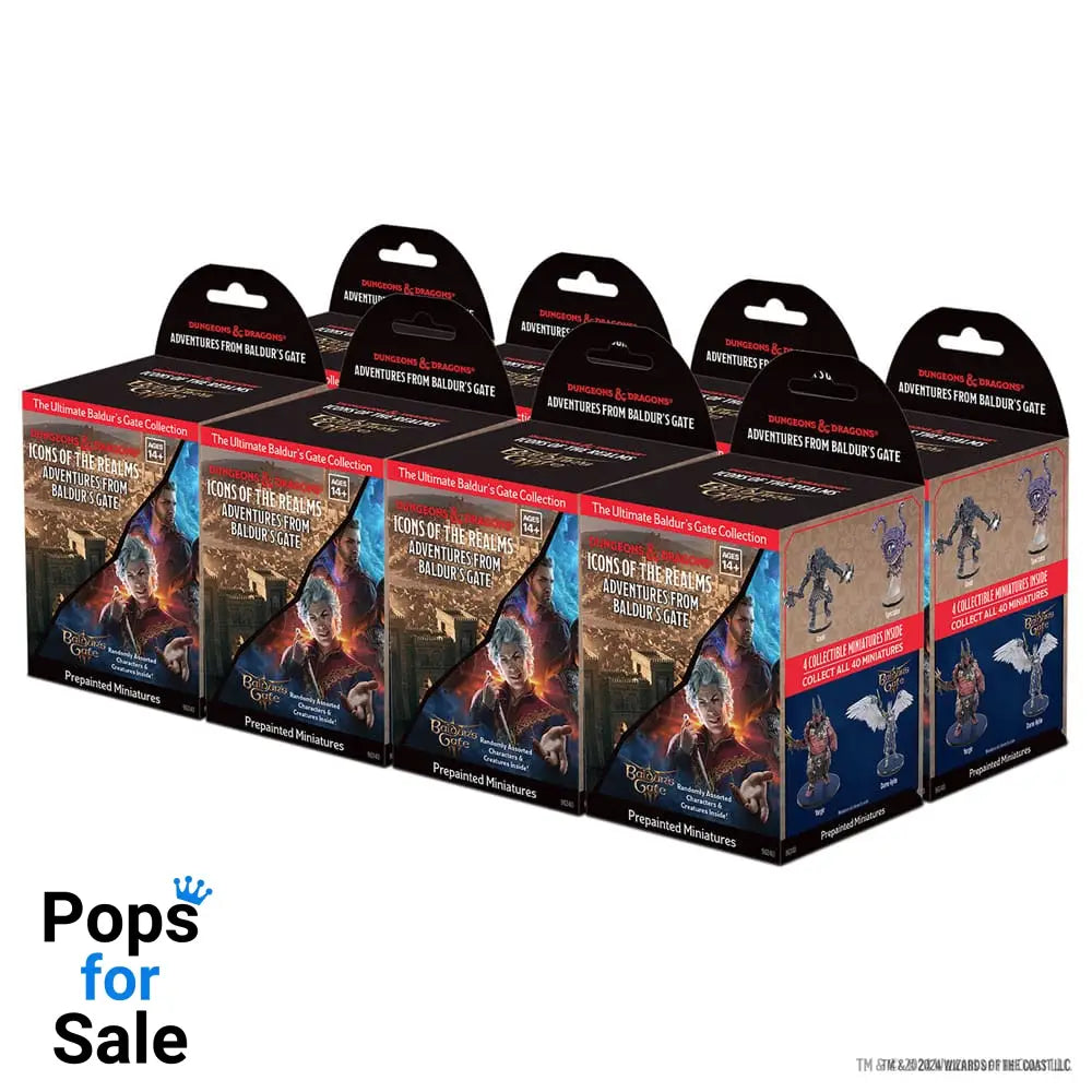 D&D Icons of the Realms: Adventures from Baldur’s Gate Booster Brick (8) Miniature Gaming & Tabletop