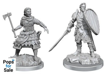 D&D Nolzur's Marvelous Miniatures Unpainted Miniatures 2-Pack Human Fighters