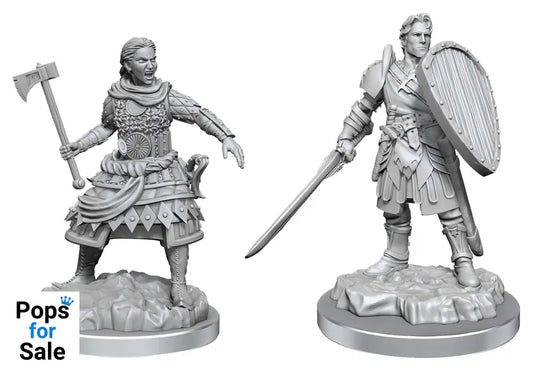 D&D Nolzur's Marvelous Miniatures Unpainted Miniatures 2-Pack Human Fighters