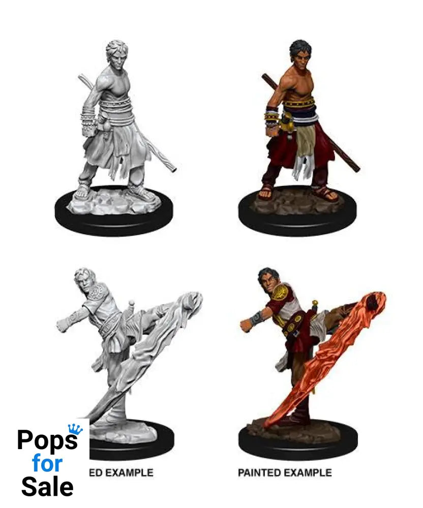 D&D Nolzur's Marvelous Miniatures Unpainted Miniatures Male Half-Elf Monk Case (6)
