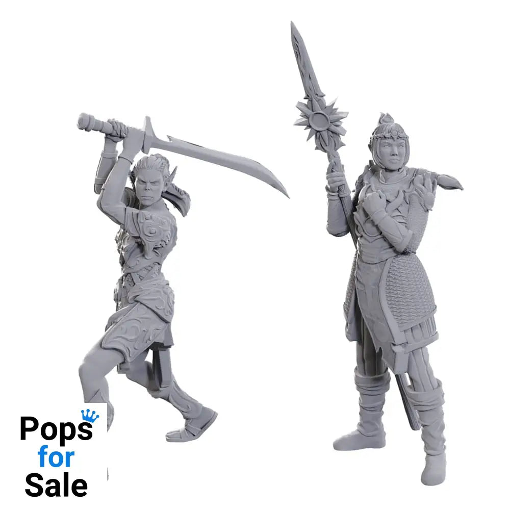 D&D Nolzur’s Marvelous Miniatures Unpainted Miniature Lae’zel & Shadowheart Miniature Gaming & Tabletop