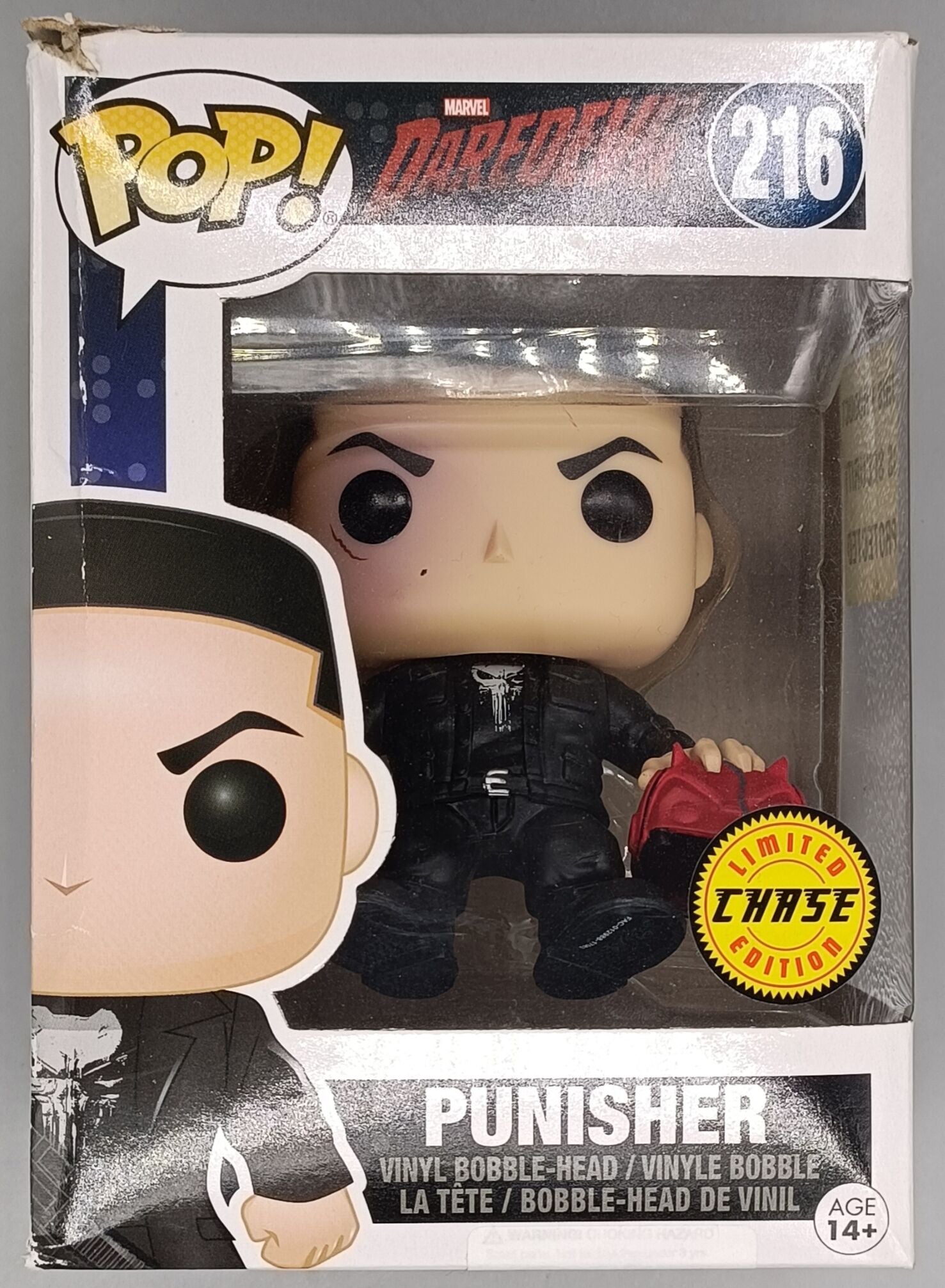 216 Punisher (Holding Mask) Chase - Marvel Daredevil - Funko POP - Box Damaged