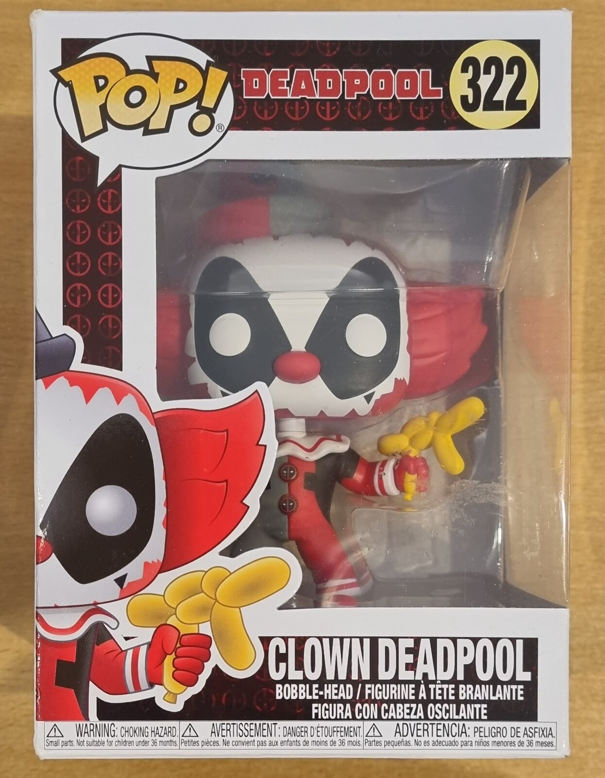 #322 Clown Deadpool - Marvel Deadpool Funko POP