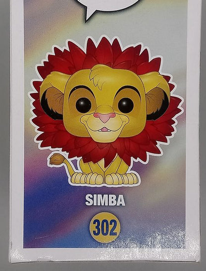#302 Simba (Leaf Mane) - Flocked - Disney Lion King - Box Damaged Funko POP