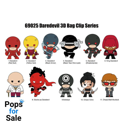 Daredevil 3D PVC Bag Clips Classic Display (24)