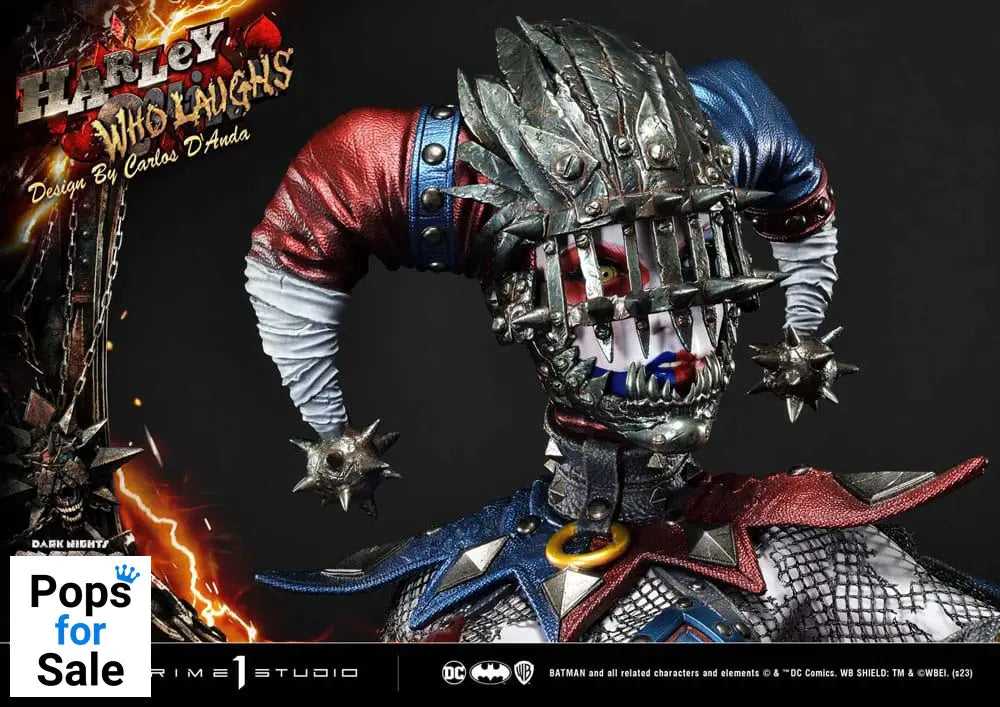 Dark Nights: Metal Museum Masterline Series Statue 1/3 Harley Quinn Who Laughs Concept Design by Caelos D`anda Deluxe Bonus Version 78 cm