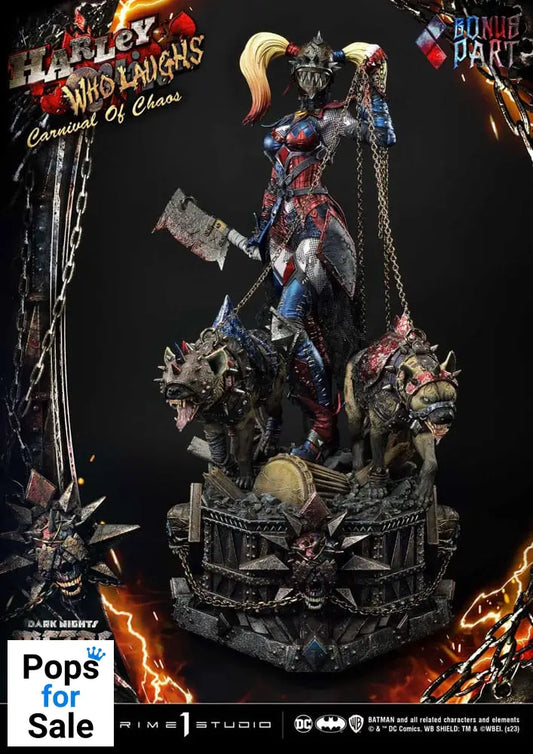 Dark Nights: Metal Museum Masterline Series Statue 1/3 Harley Quinn Who Laughs Concept Design by Caelos D`anda Deluxe Bonus Version 78 cm