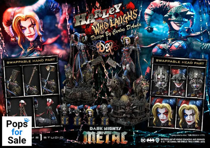 Dark Nights: Metal Museum Masterline Series Statue 1/3 Harley Quinn Who Laughs Concept Design by Caelos D`anda Deluxe Bonus Version 78 cm