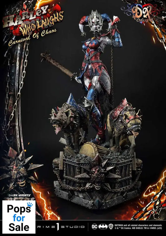 Dark Nights: Metal Museum Masterline Series Statue 1/3 Harley Quinn Who Laughs Concept Design by Caelos D`anda Deluxe Version 78 cm