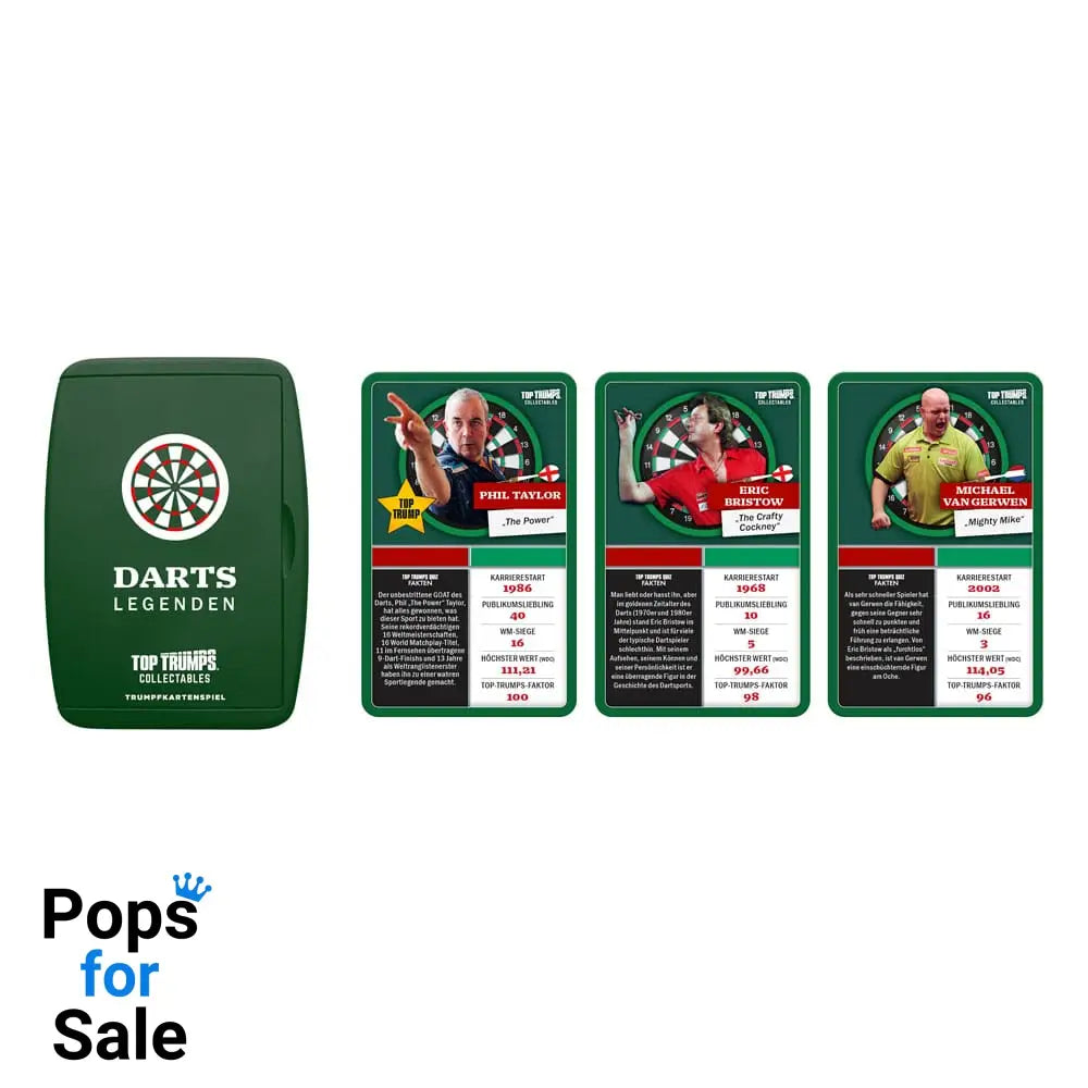 Darts Card Game Top Trumps Collectables Legenden *German Version*