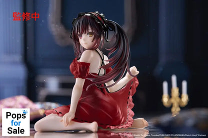 Date A Live V PVC Statue Desktop Cute Figure Kurumi Tokisaki Nightwear Ver. Renewal 13 cm