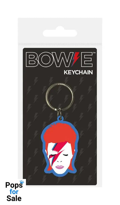 David Bowie Rubber Keychain Aladdin Sane 6 cm