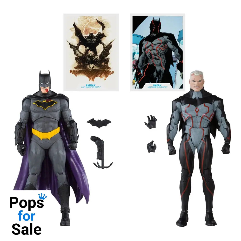 DC Collector Action Figures Pack of 2 Omega (Unmasked) & Batman (Bloody)(Gold Label) 18 cm