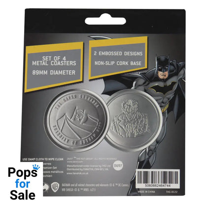 DC Comics Batman Set of 4 Embossed Metal Coasters Coasters