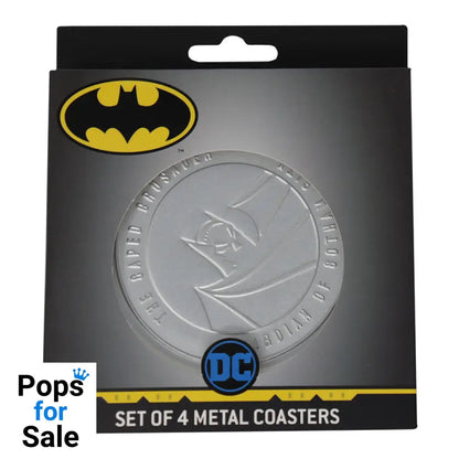 DC Comics Batman Set of 4 Embossed Metal Coasters Coasters