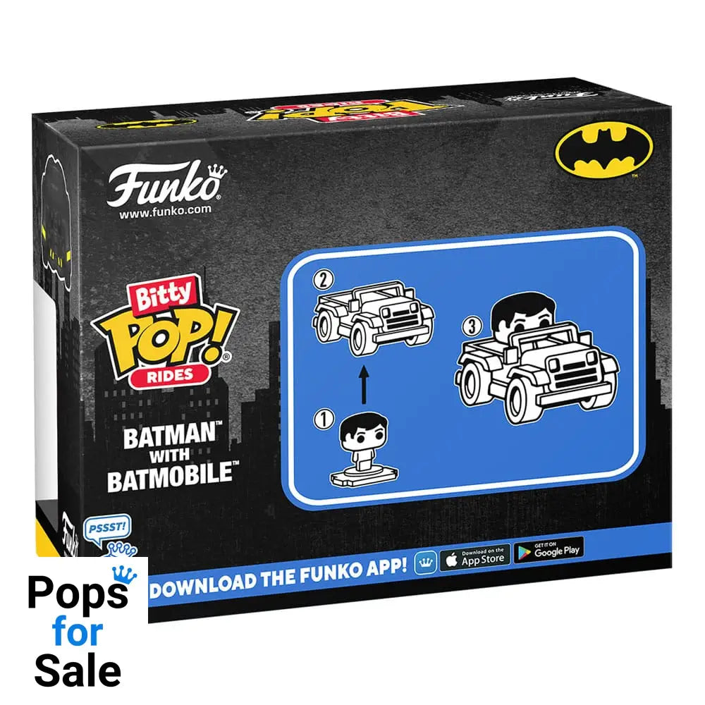 DC Comics Bitty POP! Rides Vinyl Figure Batman w/Batmobile 2,5 cm