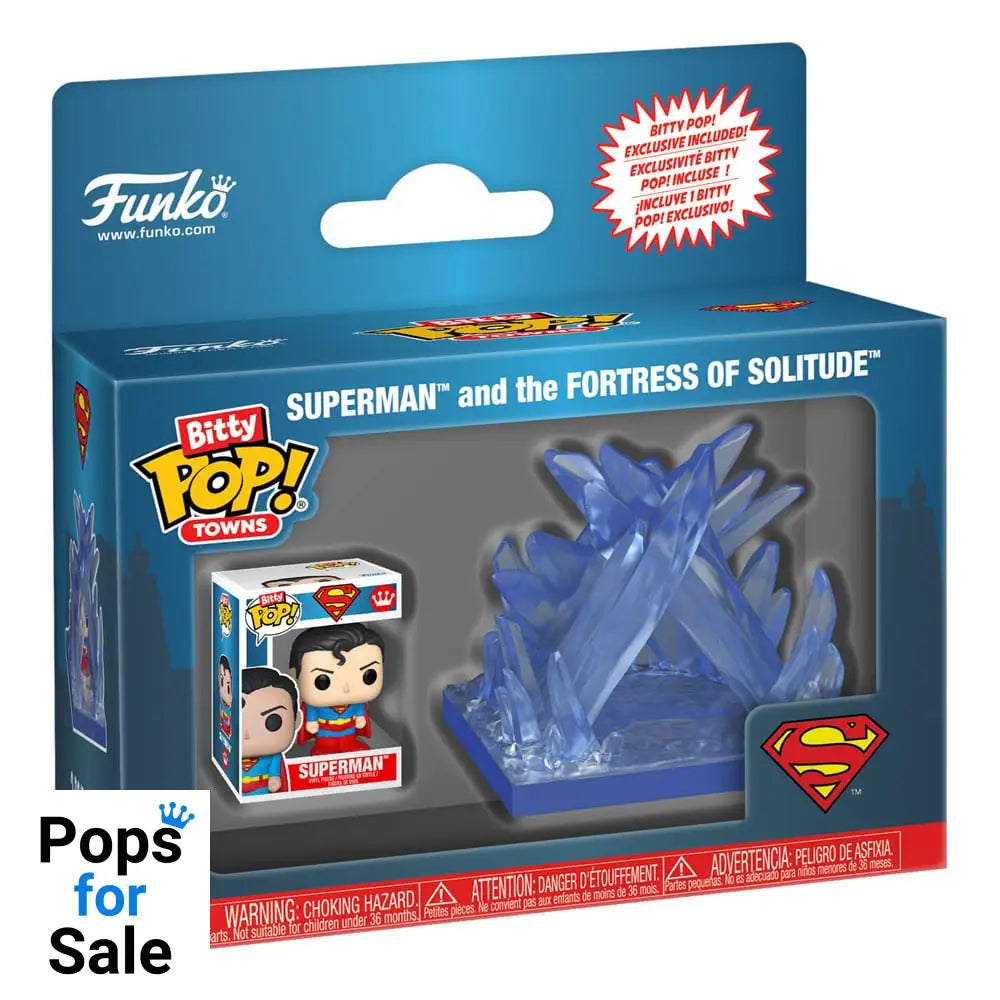 DC Comics Bitty POP! Towns Vinyl Figure Superman and the Fortress of Solitude