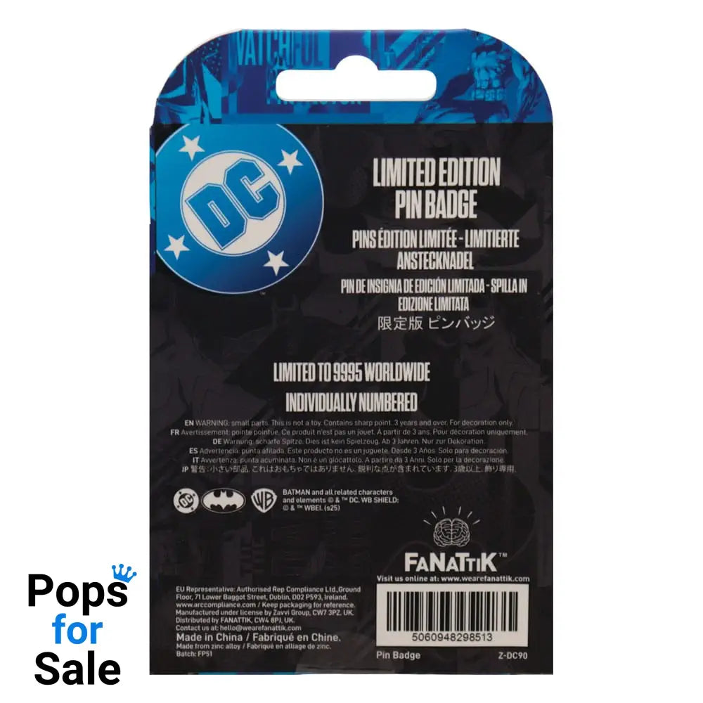 DC Comics Pin Badge Batman Gotham City Guardian Limited Edition