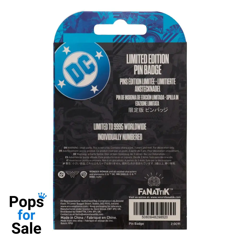 DC Comics Pin Badge Wonder Woman Amazon Warrior Limited Edition