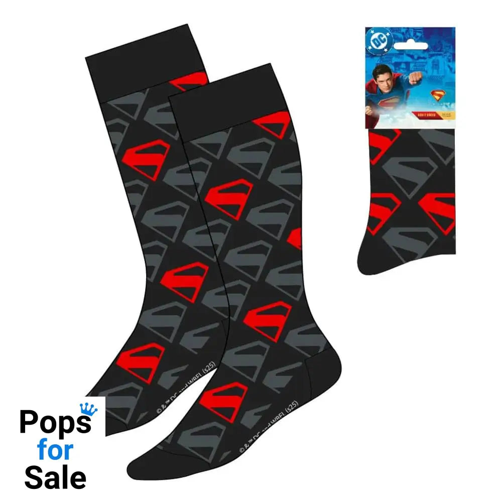 DC Comics Socks Superman Logo Black 38-45 Footwear