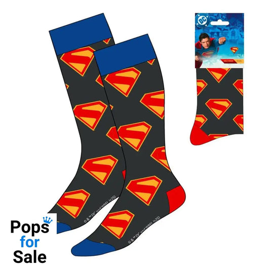 DC Comics Socks Superman Logo Blue & Red 38-45 Footwear