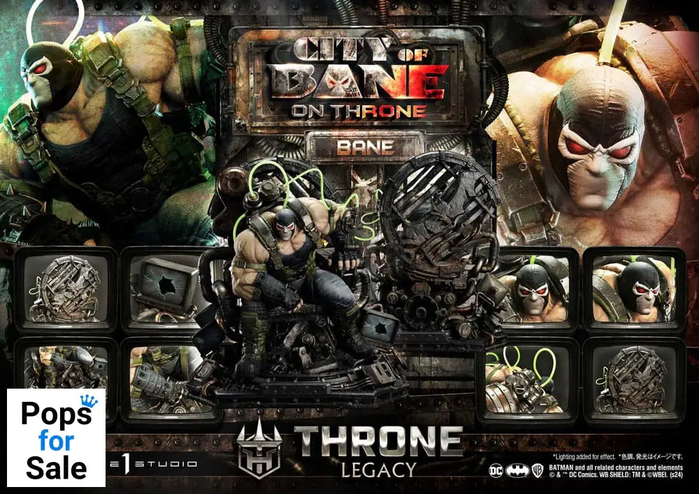 DC Comics Throne Legacy Collection Statue Statue 1/4 Batman Bane on Throne Deluxe Bonus Version 61 cm