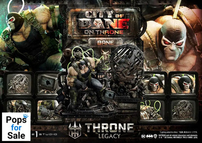 DC Comics Throne Legacy Collection Statue Statue 1/4 Batman Bane on Throne Deluxe Bonus Version 61 cm