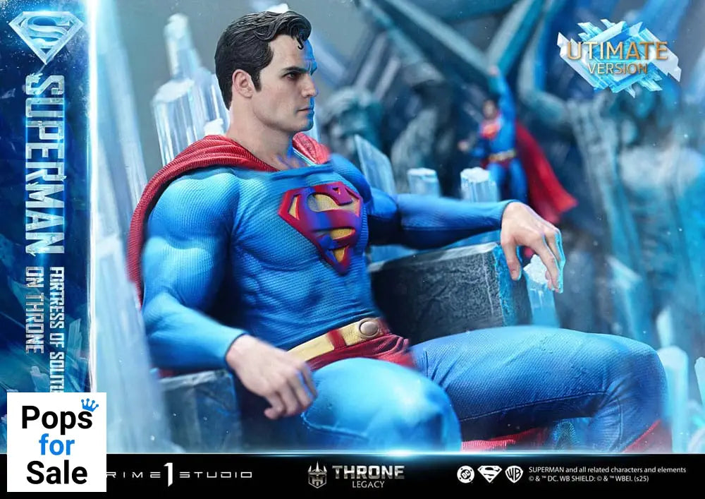 DC Comics Throne Legacy Collection Statue Statue 1/4 Superman Fortress of Solitude on Throne (Design by Gabriele Dell'Otto) Ultimate Version 52 cm