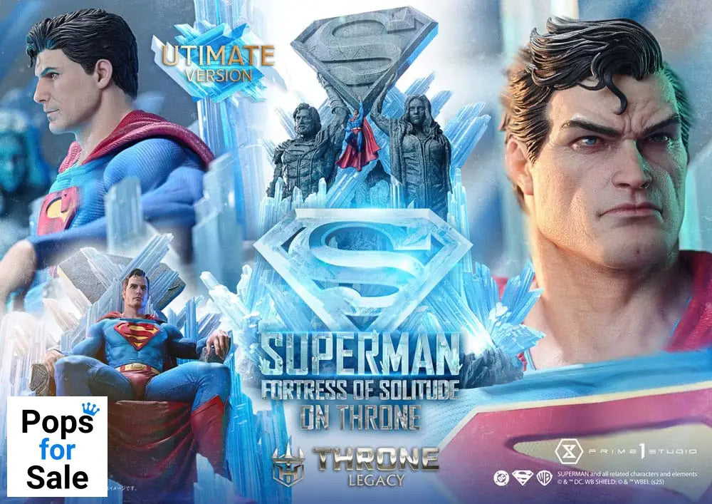 DC Comics Throne Legacy Collection Statue Statue 1/4 Superman Fortress of Solitude on Throne (Design by Gabriele Dell'Otto) Ultimate Version 52 cm