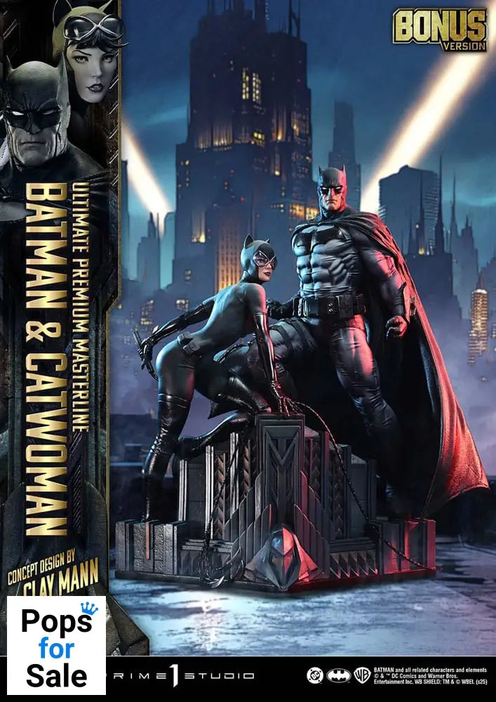 DC Comics Ultimate Premium Masterline Series Statue 1/4 Batman & Catwoman (Concept Design by Clay Mann) Bonus Version 56 cm