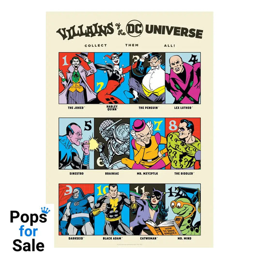 DC Comis Art Print 90th Anniversary Villains Limited Edition 42 x 30 cm Posters & Wallscrolls