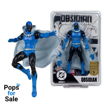 DC Direct Action Figure Obsidian (Infinity Inc #16) (Chase) (Gold Label) 18 cm