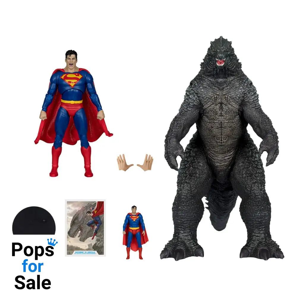 DC Justice League Monsterverse DC Multiverse Action Figures 2-Pack Superman Vs. Godzilla 30 cm