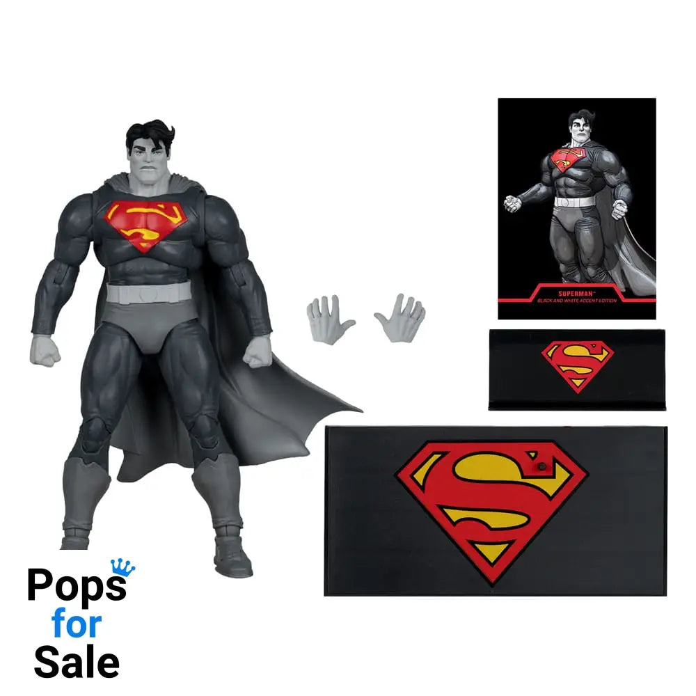 DC Multiverse Action Figure Superman (The Dark Knight Returns) (Black & White Accent Edition) (Gold Label) 18 cm