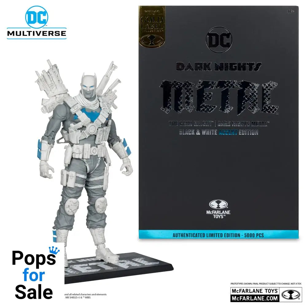 DC Multiverse Action Figure The Grim Knight (Dark Nights Metal) (Black & White Accent Edition) (Gold Label) 18 cm