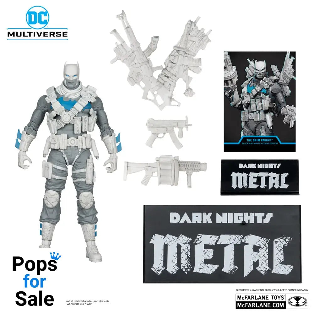 DC Multiverse Action Figure The Grim Knight (Dark Nights Metal) (Black & White Accent Edition) (Gold Label) 18 cm