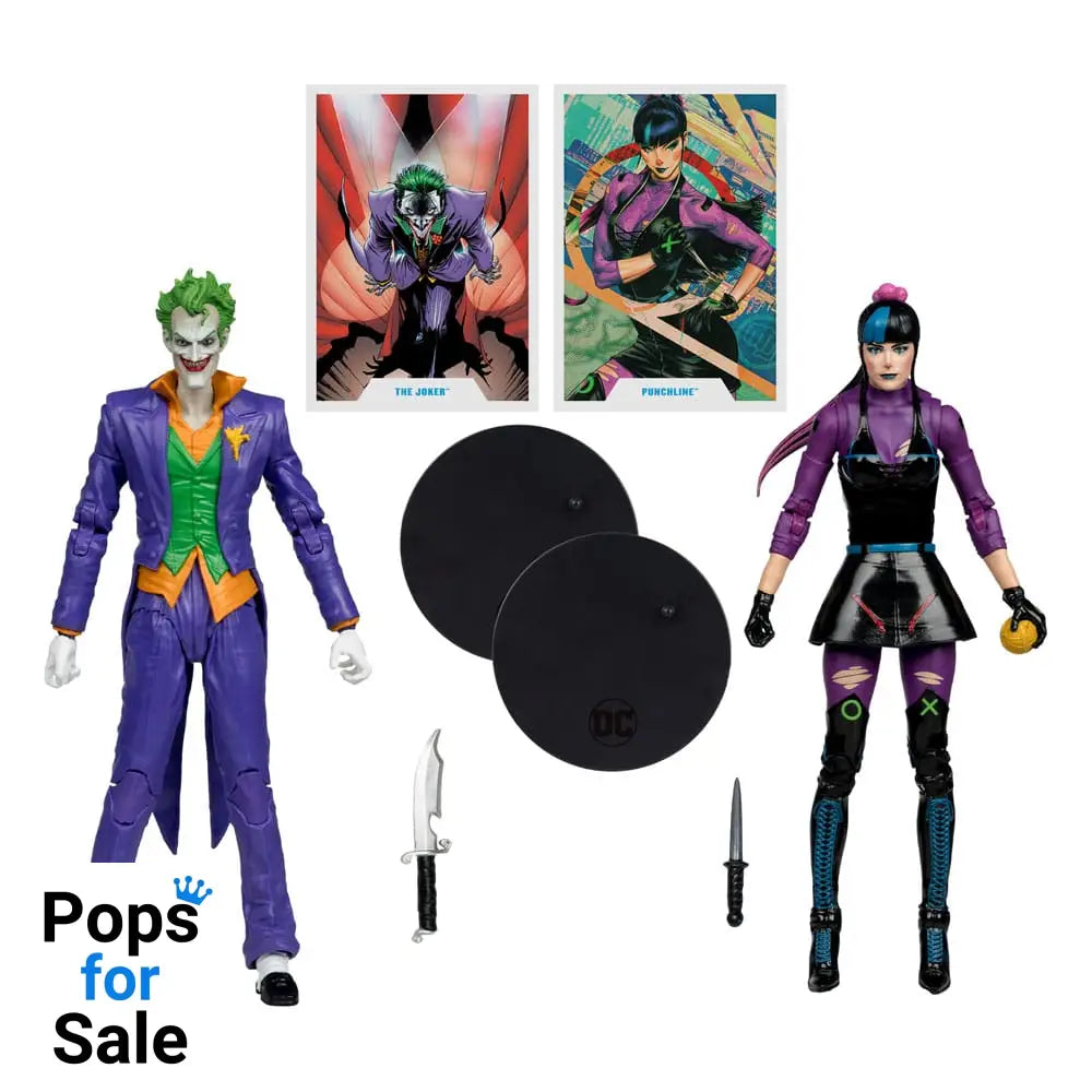 DC Multiverse Action Figures Pack of 2 The Joker & Punchline 18 cm