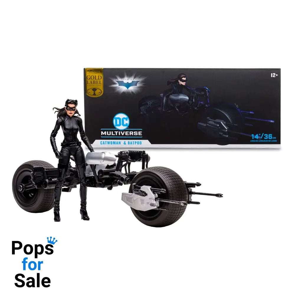 DC Multiverse Vehicle Batpod with Catwoman (The Dark Knight Rises)