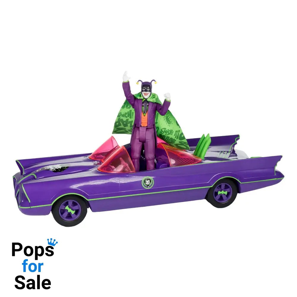 DC Retro Action Figure with vehicle Batman 66 Batmobil with Joker (Gold Label)