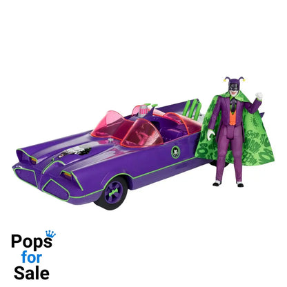 DC Retro Action Figure with vehicle Batman 66 Batmobil with Joker (Gold Label)