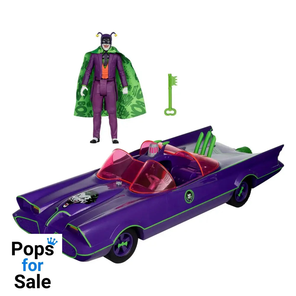 DC Retro Action Figure with vehicle Batman 66 Batmobil with Joker (Gold Label)